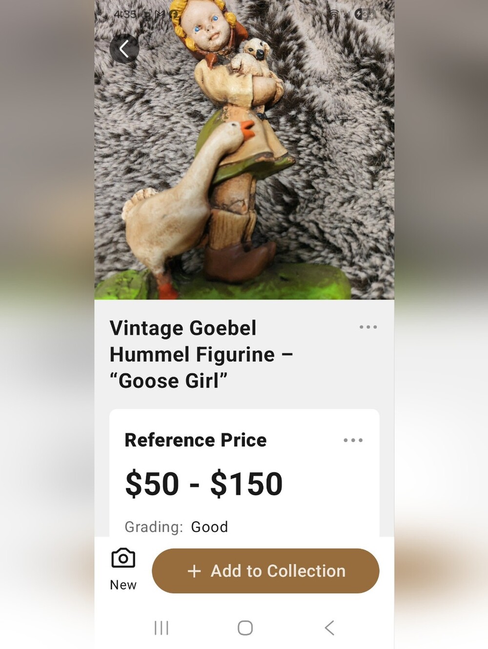 Hand-Painted Boy - Girl with Goose and Dog Figurine Set - Yellow & Green